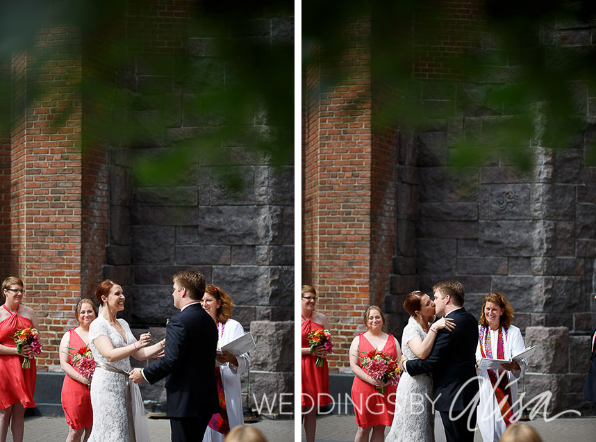 12- Outdoor Wedding Ceremony in garden at Heinz Hall Pittsburgh